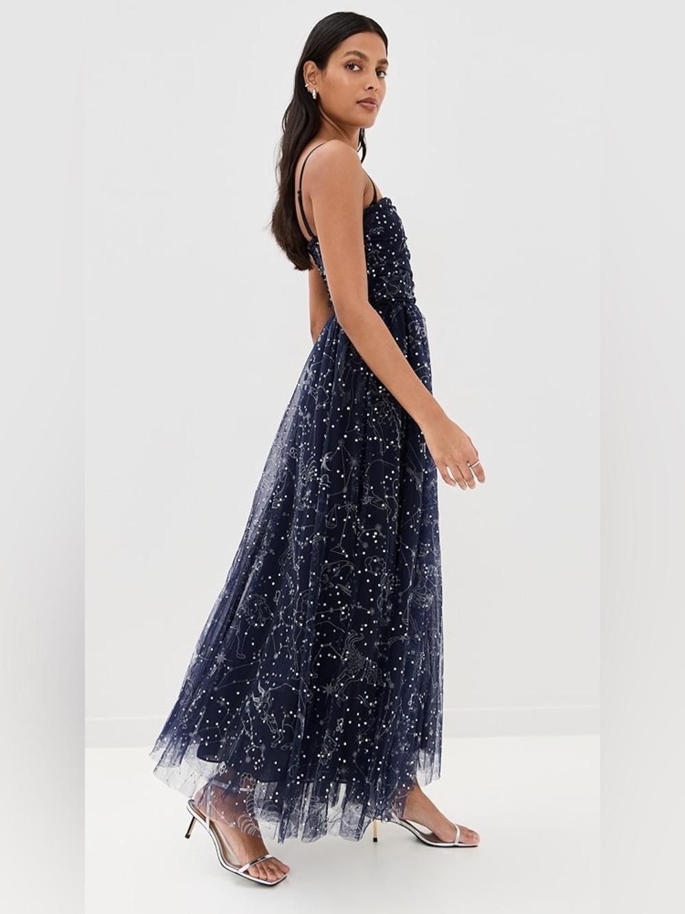 Staud NWT Small Bettina Gown Zodiac Constellation Tulle - Picture 3 of 15
